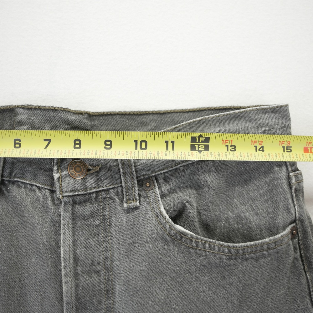 Levis 501 VTG 1993 Original Grey‎ Denim Jeans Mens 32x34 Straight Leg Button Fly - Picture 5 of 15